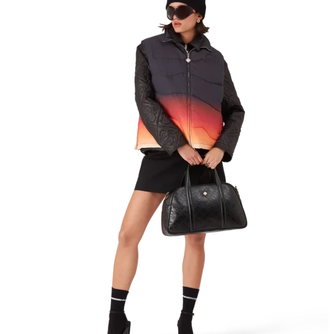 Chaleco acolchado de nylon con degradado Chaleco acolchado de nylon con degradado