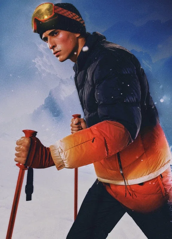 Chaleco acolchado de nylon con degradado Chaleco acolchado de nylon con degradado