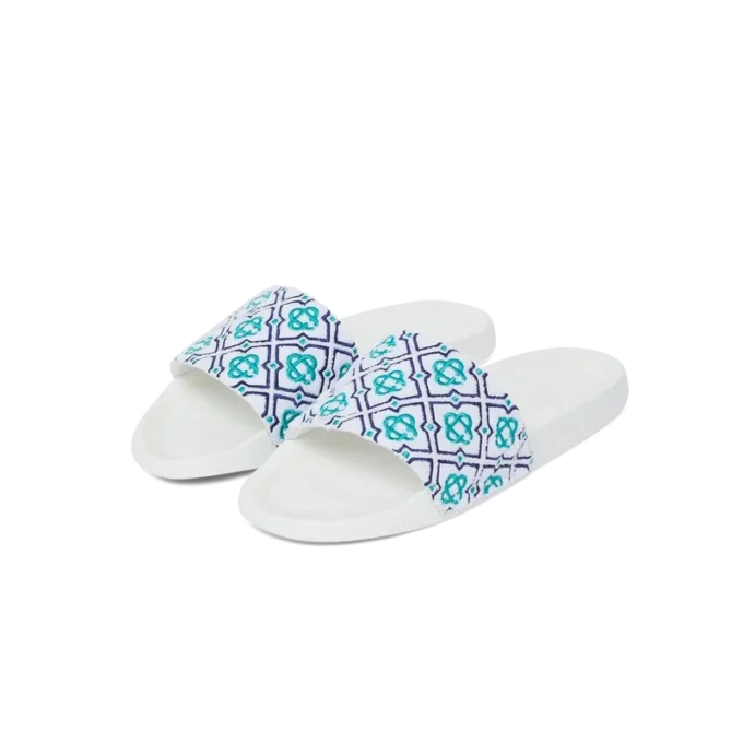 Chanclas de rizo con monograma para mujer