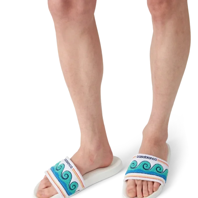 Chanclas Greco Wave de felpa para hombre