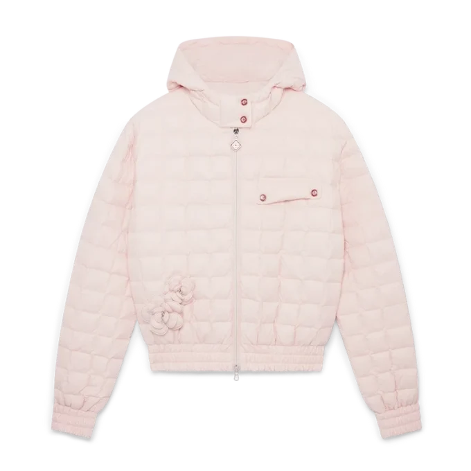 Chaqueta acolchada con capucha de nailon