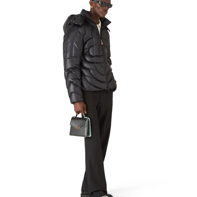 Chaqueta acolchada de nylon con monograma