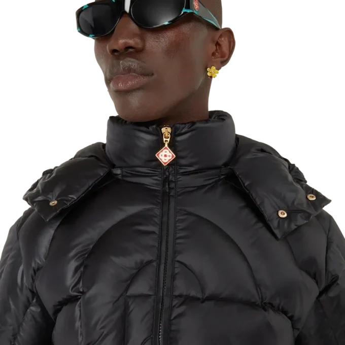 Chaqueta acolchada de nylon con monograma