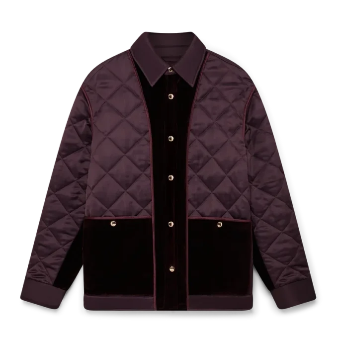 Chaqueta acolchada de satén