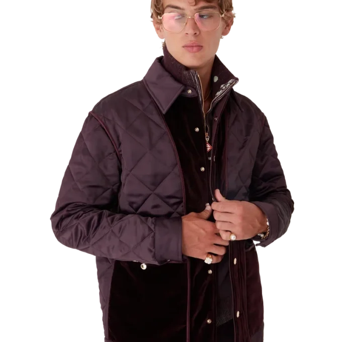 Chaqueta acolchada de satén