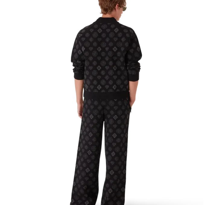 Chaqueta bomber de jacquard con monograma