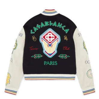 Chaqueta bomber de patchwork de chenilla