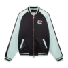 Chaqueta bomber de satén bordada