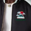 Chaqueta bomber de satén bordada