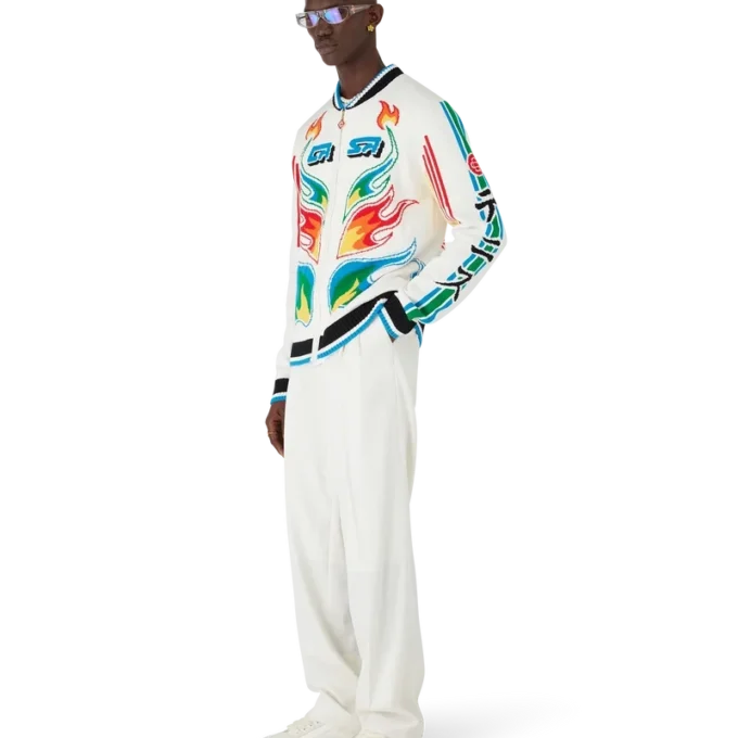 Chaqueta Casa Club de punto de algodón Flame Laurel