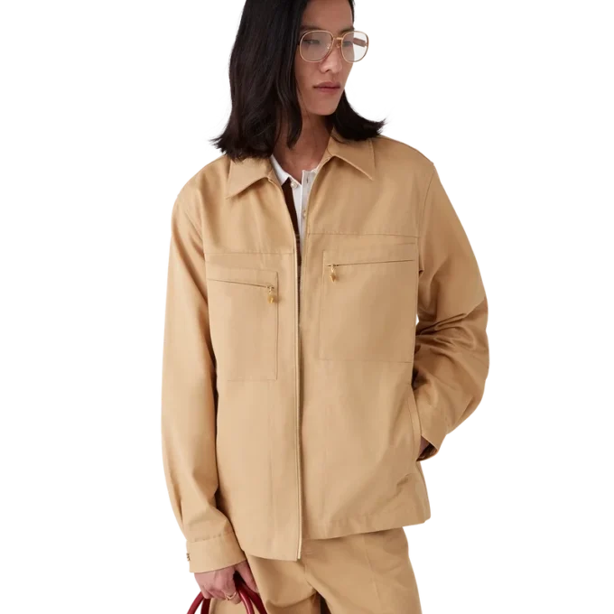 Chaqueta de algodón con cremallera Chaqueta de algodón con cremallera