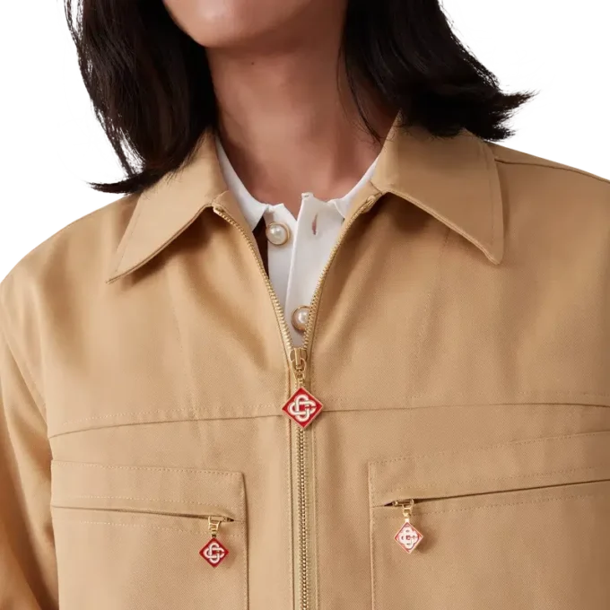 Chaqueta de algodón con cremallera Chaqueta de algodón con cremallera