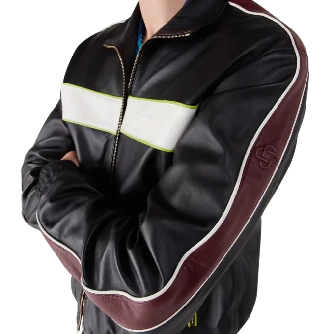 Chaqueta de cuero negra