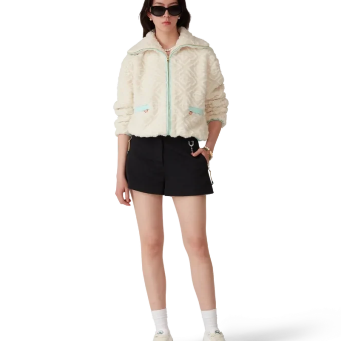 Chaqueta de forro polar jacquard Monogram