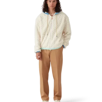 Chaqueta de forro polar jacquard Monogram