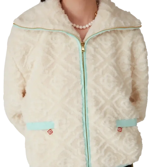 Chaqueta de forro polar jacquard Monogram