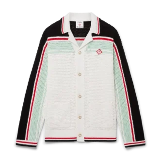 Chaqueta de ganchillo de algodón estilo tenis