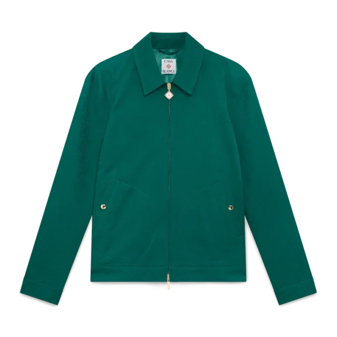 Chaqueta de jacquard con monograma de algodón