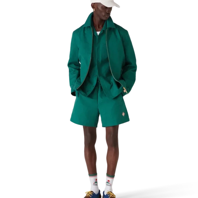 Chaqueta de jacquard con monograma de algodón