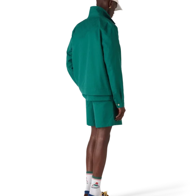 Chaqueta de jacquard con monograma de algodón