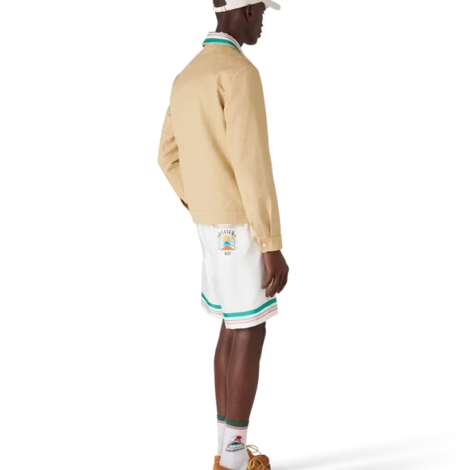 Chaqueta de jacquard con monograma de algodón