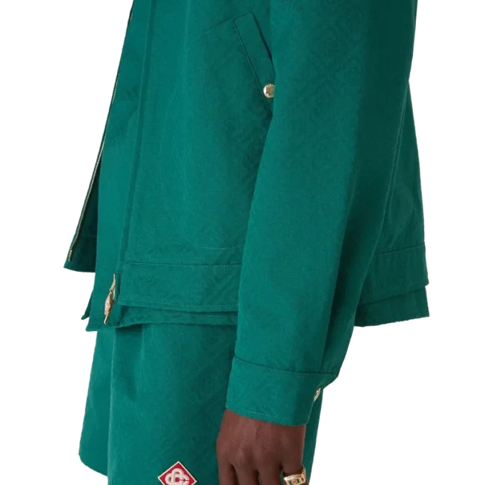 Chaqueta de jacquard con monograma de algodón