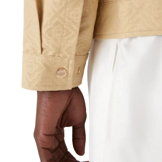 Chaqueta de jacquard con monograma de algodón