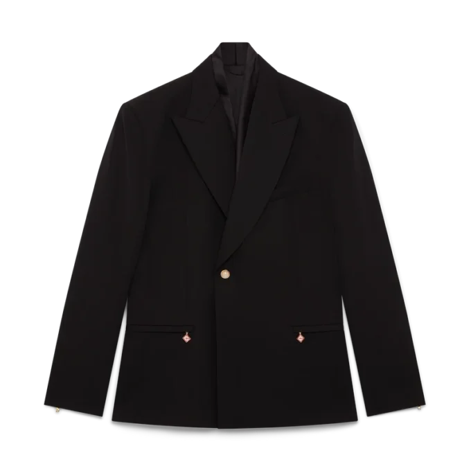 Chaqueta de lana de doble botonadura