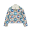 Chaqueta de piel sintética jacquard