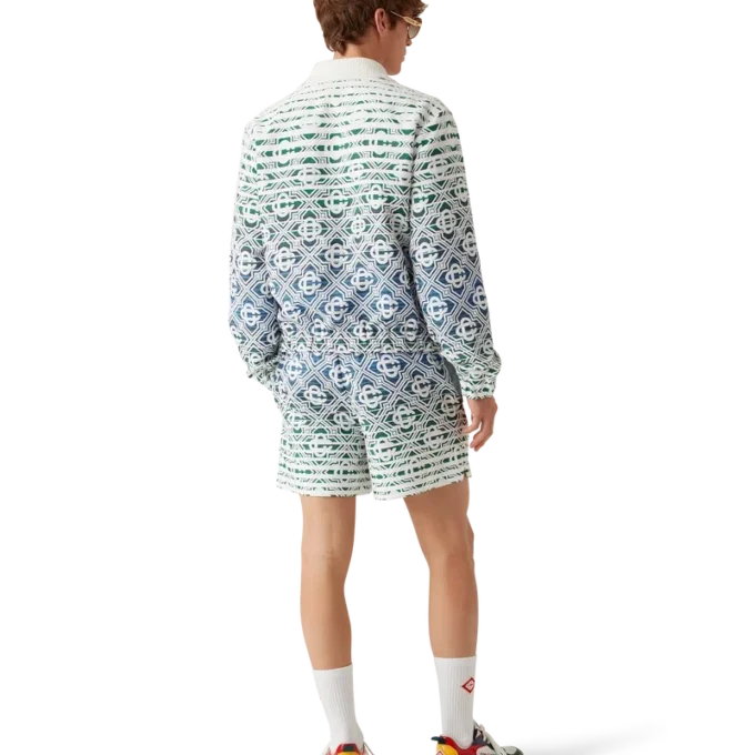 Chaqueta de rizo con degradado Monogram