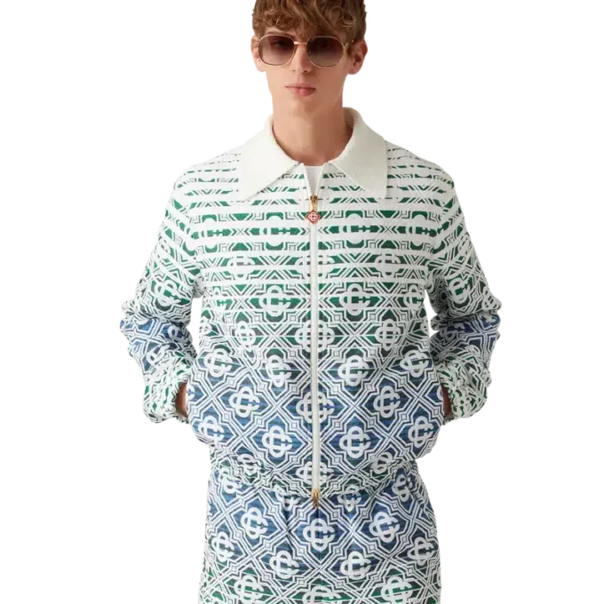 Chaqueta de rizo con degradado Monogram