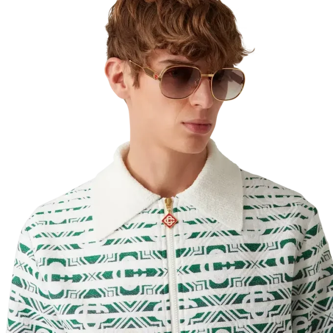 Chaqueta de rizo con degradado Monogram