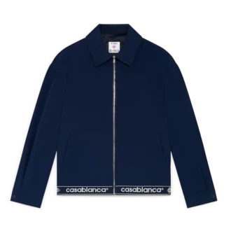 Chaqueta de traje de lana azul marino