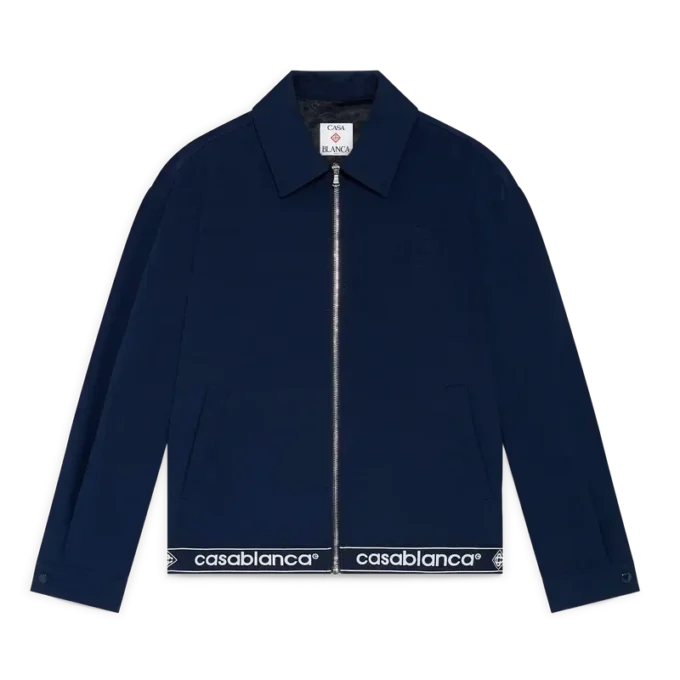 Chaqueta de traje de lana azul marino