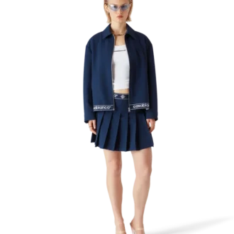 Chaqueta de traje de lana azul marino