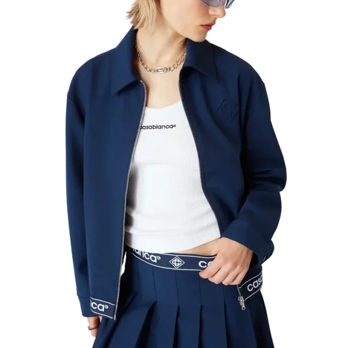 Chaqueta de traje de lana azul marino