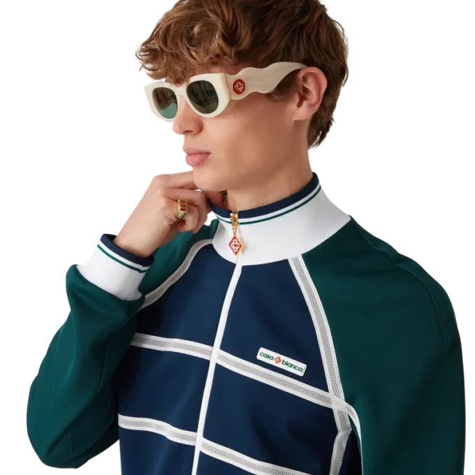 Chaqueta deportiva con cinta de malla