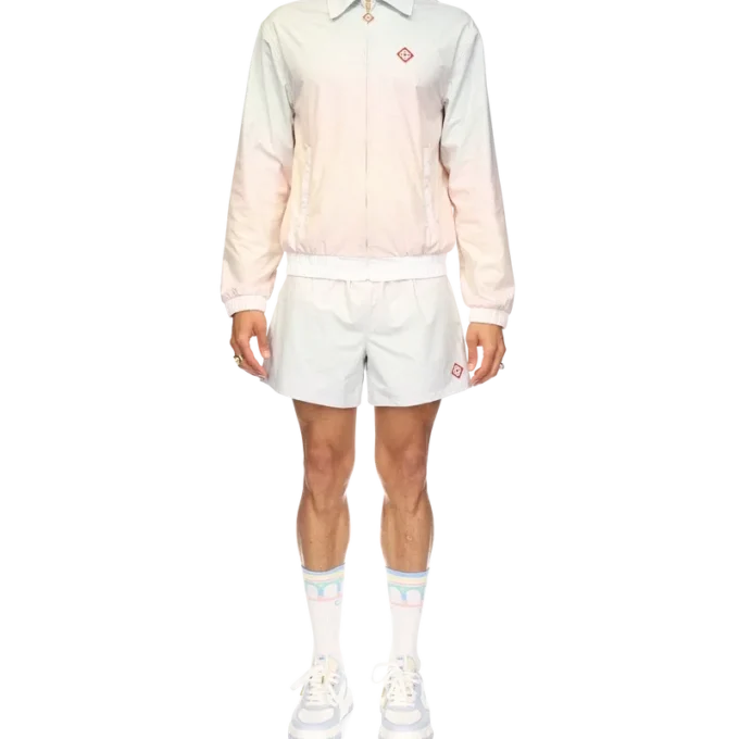 Chaqueta deportiva con detalle láser degradado