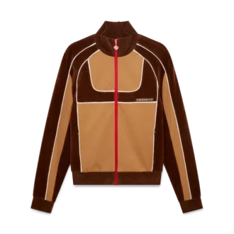 Chaqueta deportiva con paneles de chenilla