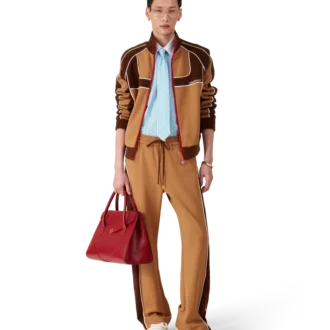 Chaqueta deportiva con paneles de chenilla