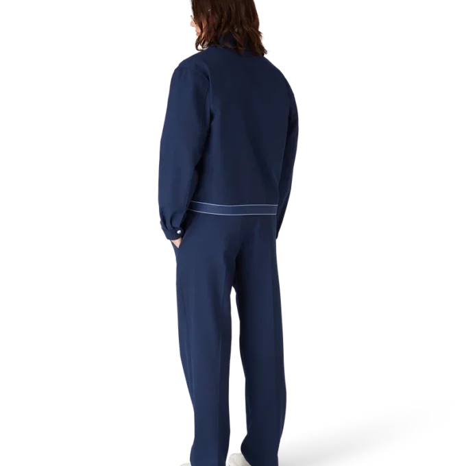 Chaqueta deportiva de lana azul marino