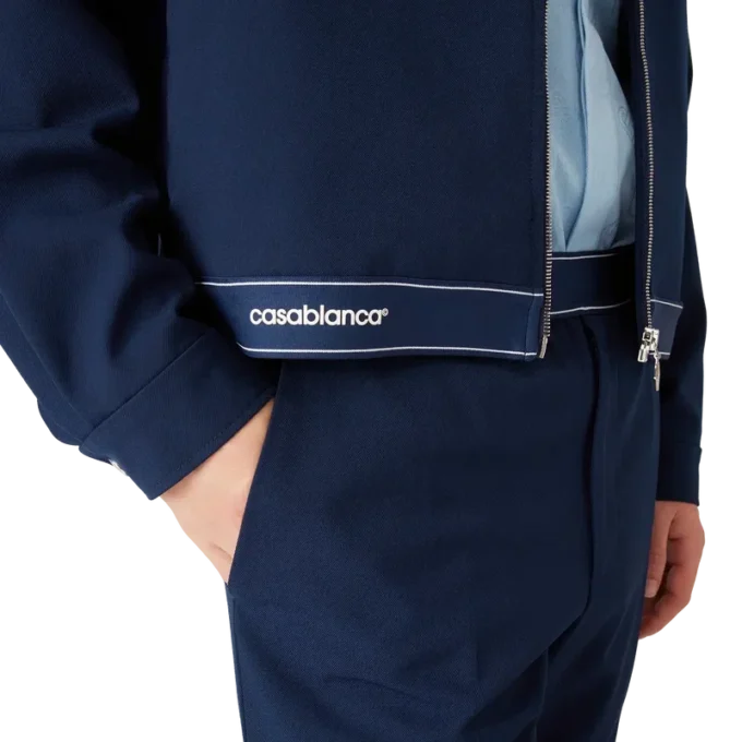 Chaqueta deportiva de lana azul marino