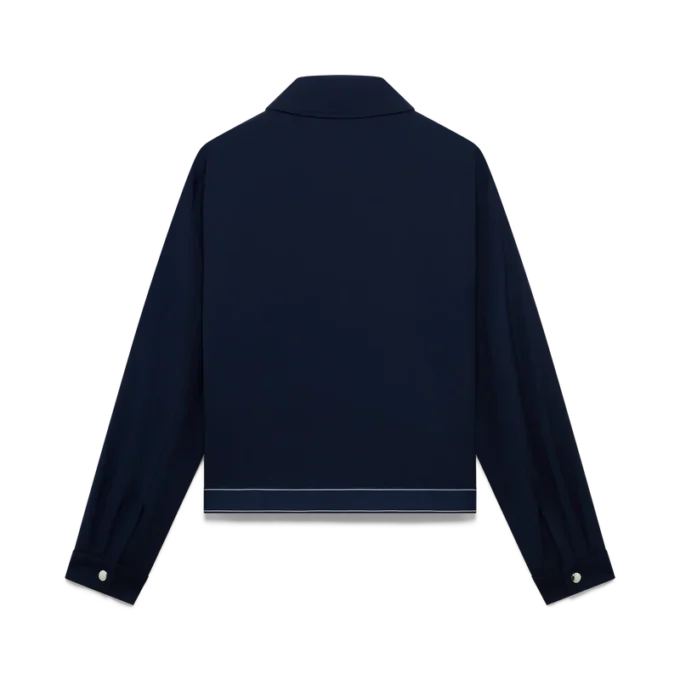 Chaqueta deportiva de lana azul marino