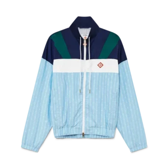 Chaqueta deportiva de nailon a rayas