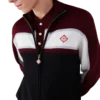 Chaqueta deportiva de punto de merino a rayas