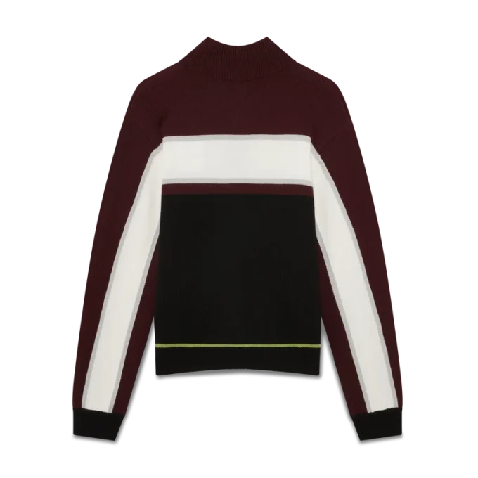 Chaqueta deportiva de punto de merino a rayas