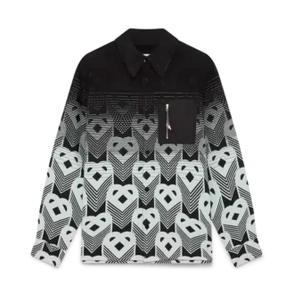 Chaqueta tipo shacket con monograma degradado