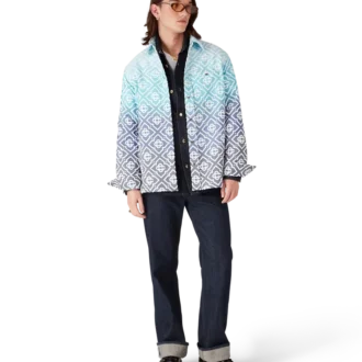 Chaqueta tipo shacket de jacquard con degradado Monogram