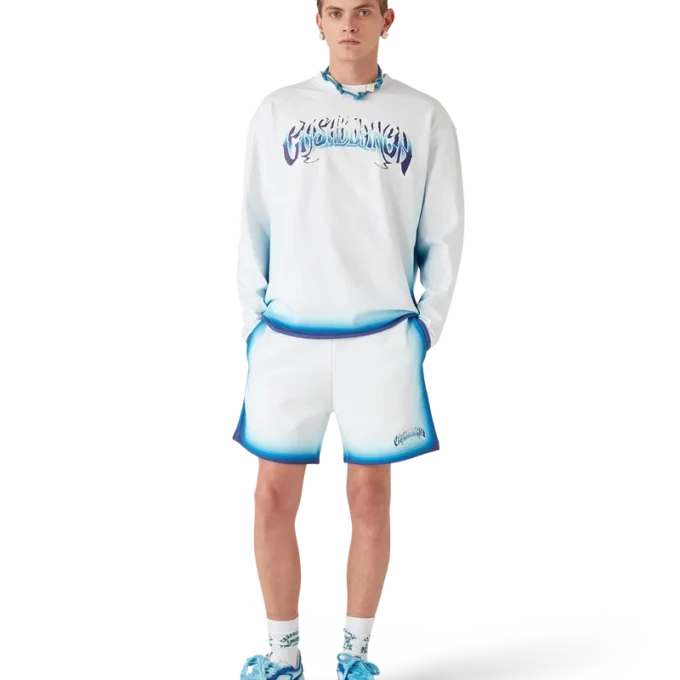 Collar azul con nudos