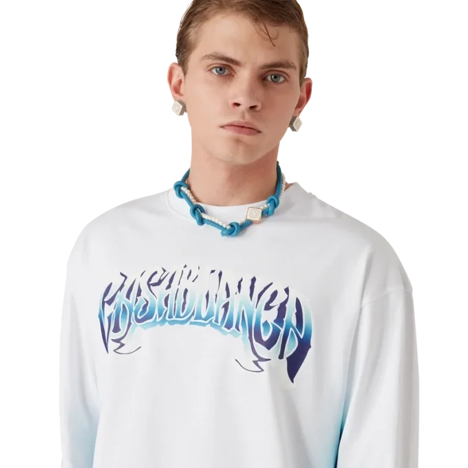 Collar azul con nudos